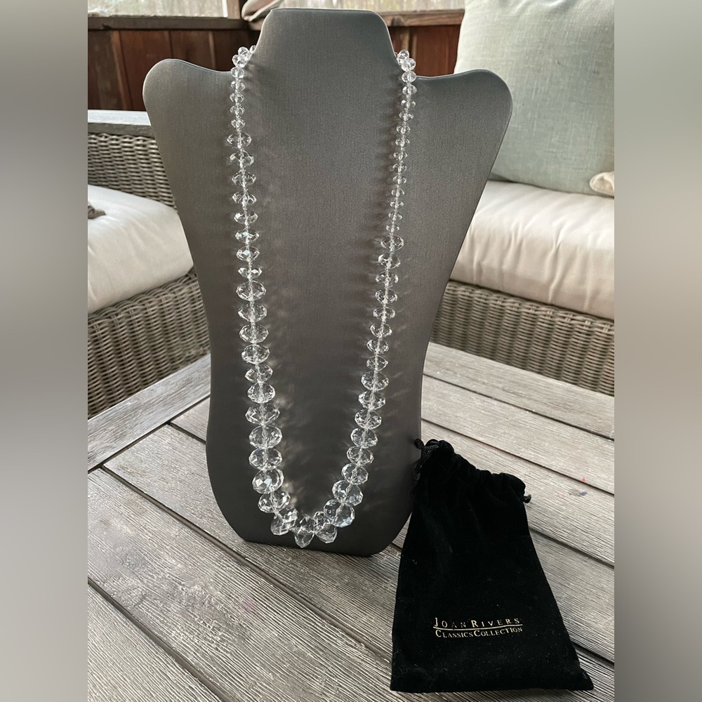 Joan Rivers Clear Graduated Faceted Acrylic Necklace